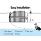 40W Swing Gate Opener Auto Solar Power Electric Remote Control 600KG