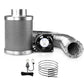 4"Ventilation Kit Fan Hydroponics Grow Tent Kit Carbon Filter Duct