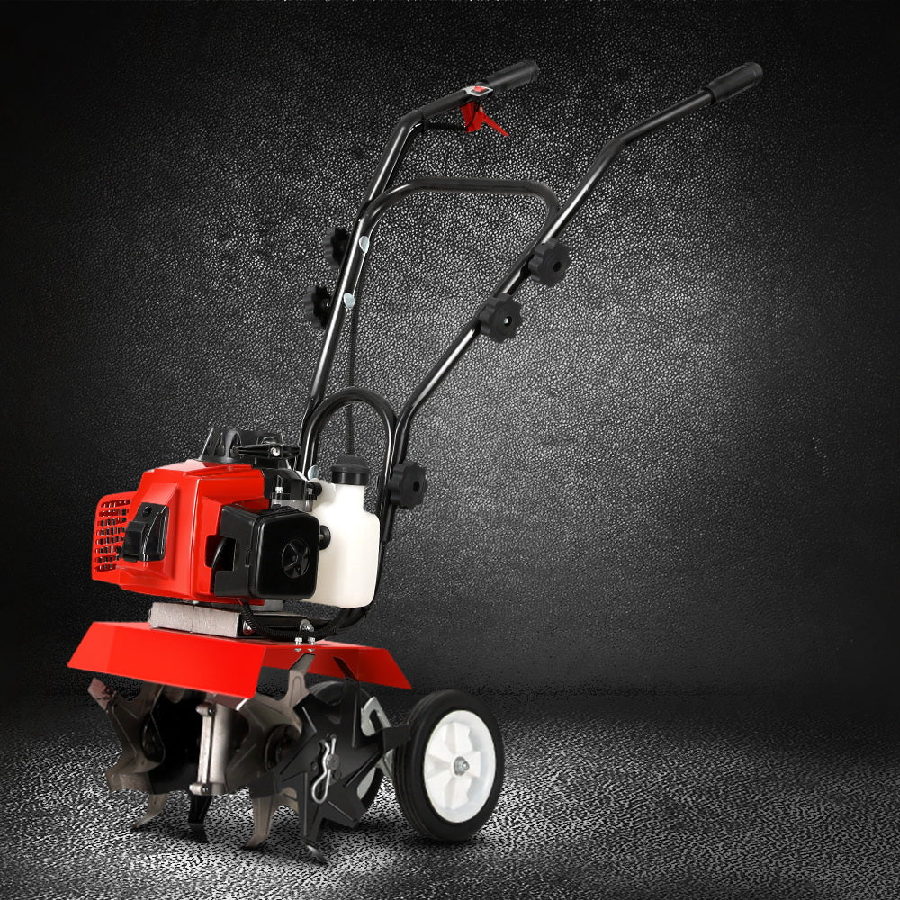 88CC Tiller Garden Cultivator Rototiller 6 Blades Soil Plower Rotary Hoe