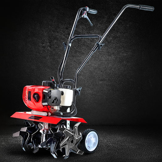 88CC Tiller Rototiller Garden Cultivator 6 Blades Soil Power Rotary Hoe