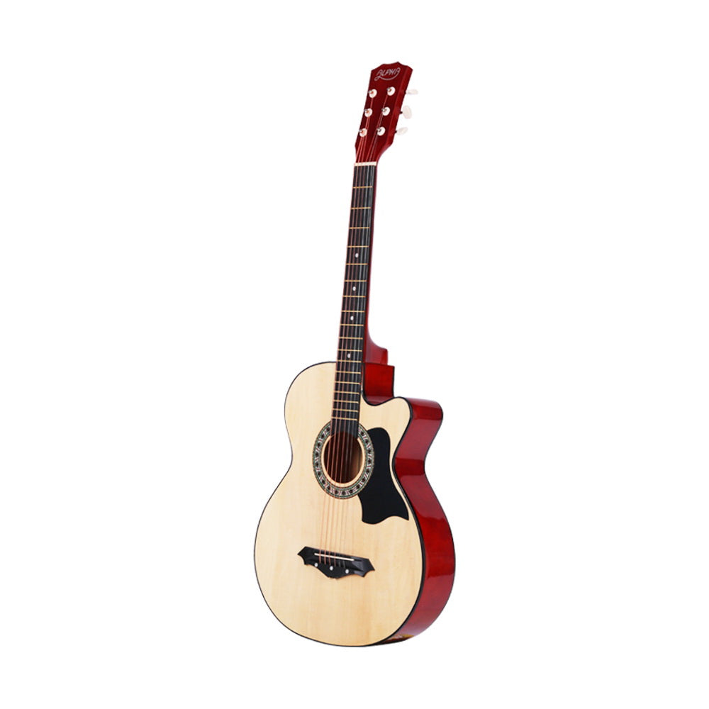 38 Inch Wooden Acoustic Guitar Natural Wood