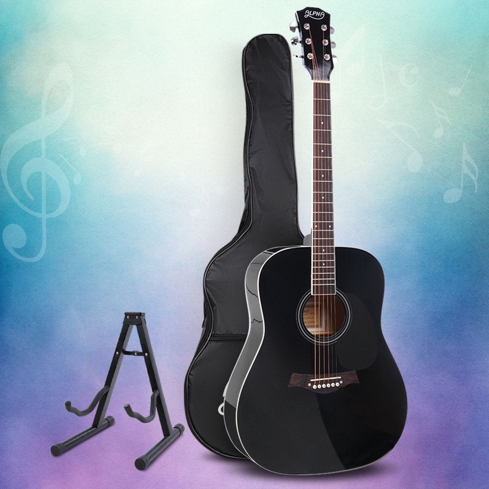41 Inch Wooden Acoustic Guitar with Accessories set Black Online in ...