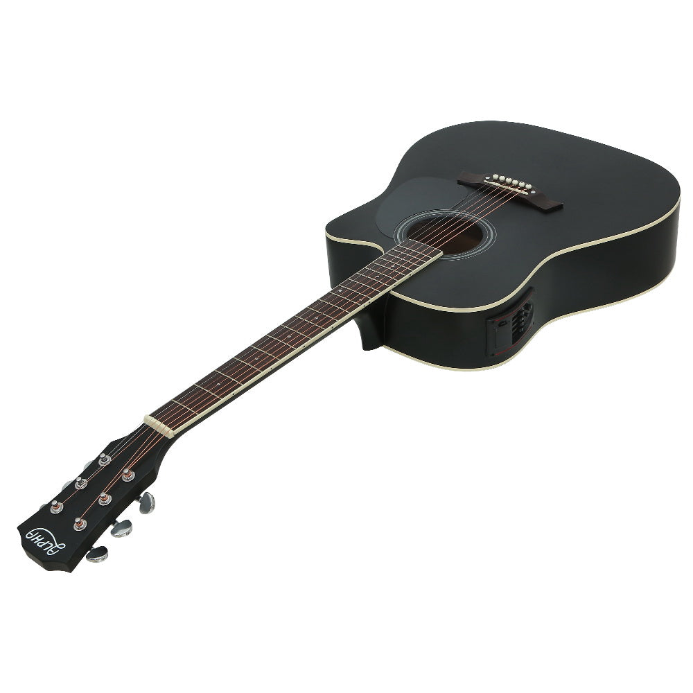 41 Inch Electric Acoustic Guitar Wooden Classical Full Size EQ Bass Black