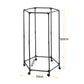 Clothes Rack Airer Rail Coat Stand Wheels 6 Rods