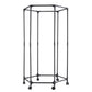 Clothes Rack Airer Rail Coat Stand Wheels 6 Rods
