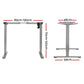 Artiss Electric Standing Desk Frame Only Height Adjustable 70Kg Load Grey