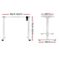 Artiss Electric Standing Desk Frame Only Height Adjustable 70Kg Load White