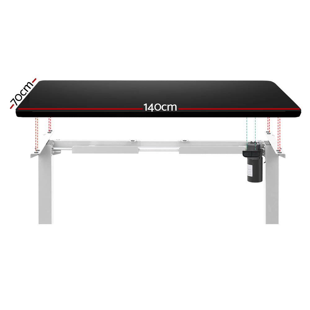 Artiss Standing Desk Motorised Sit Stand Desks Black 140cm
