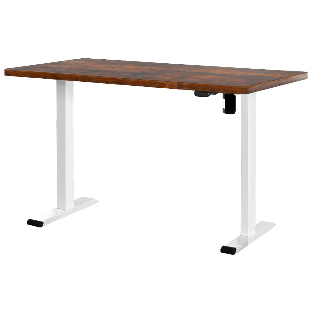 Artiss Standing Desk Motorised Sit Stand Desks Rustic Brown 140cm