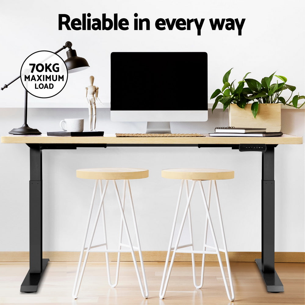Artiss Standing Desk Motorised Dual Motor White Oak 140cm
