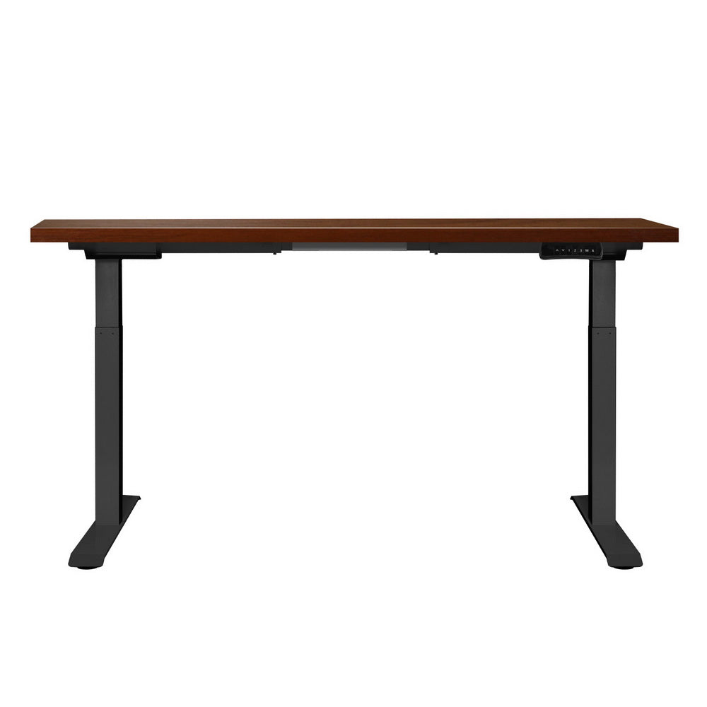 Artiss Standing Desk Motorised Dual Motor Walnut 120cm