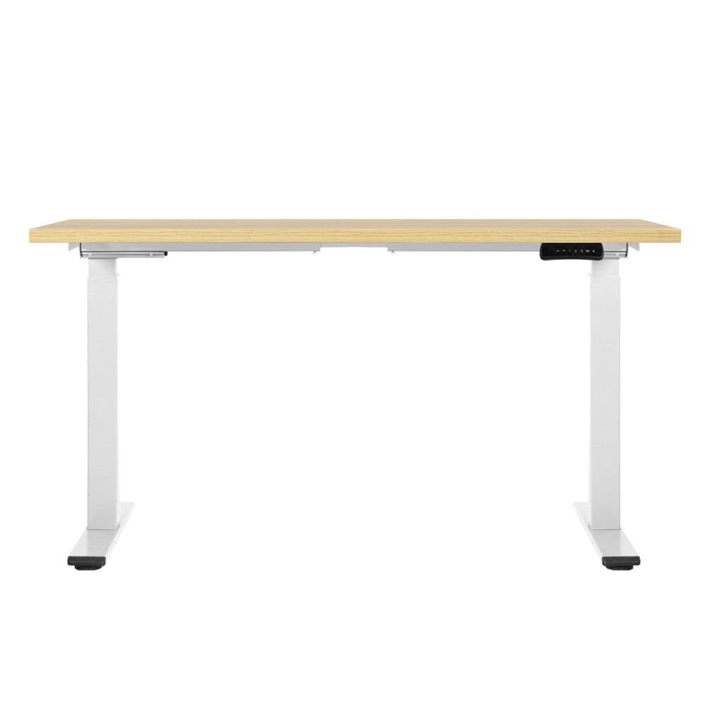Artiss Standing Desk Motorised Dual Motor 140cm White Oak