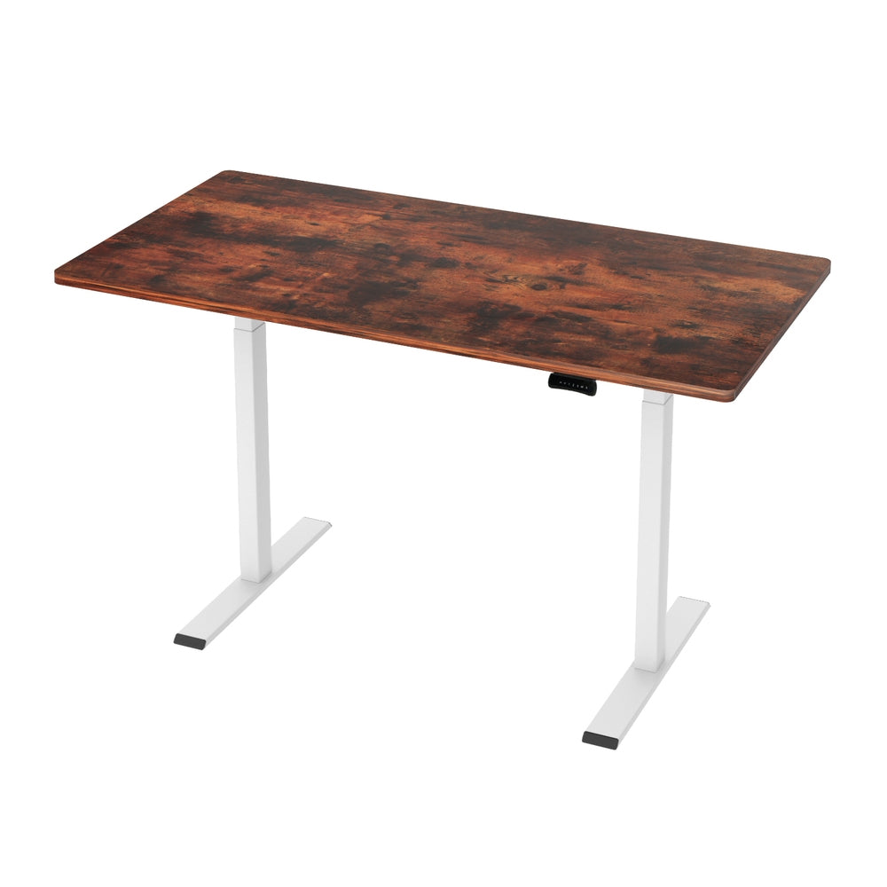 Artiss Standing Desk Motorised Dual Motor 140cm Rustic Brwon
