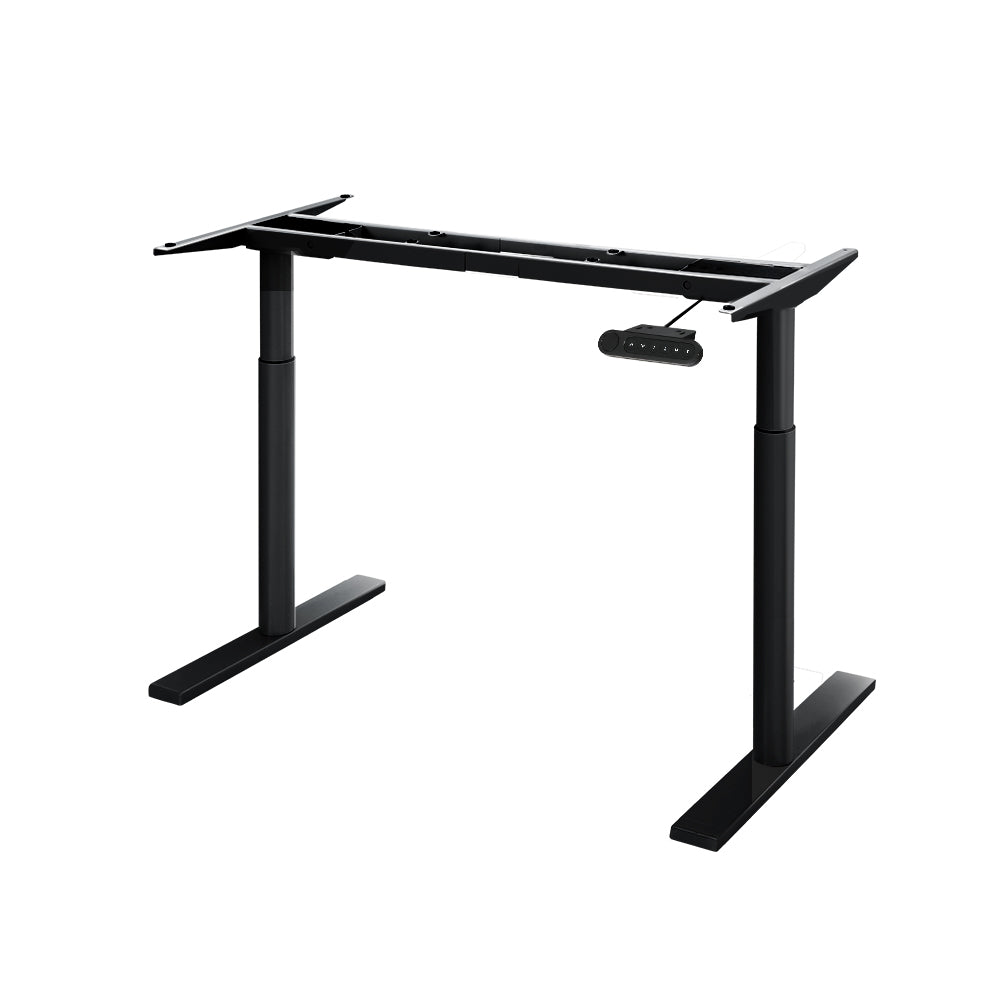 Artiss Standing Desk Frame Only Dual Motor Motorised Adjustable 125Kg Load Black