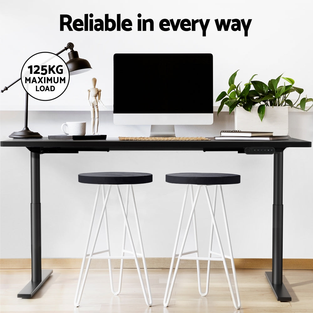 Artiss Standing Desk Motorised Electric Dual Motor Black 140cm