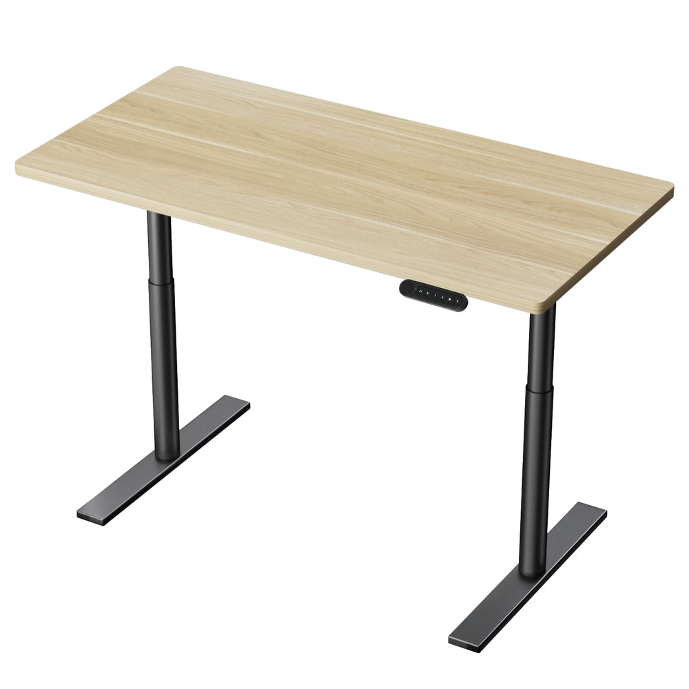 Artiss Standing Desk Motorised Electric Dual Motor White Oak 120cm