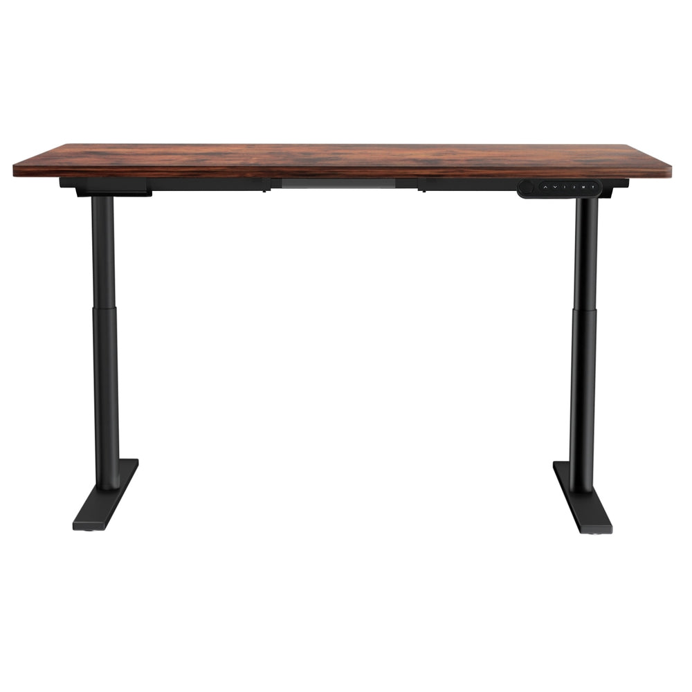 Artiss Standing Desk Motorised Electric Dual Motor Rustic Brown 140cm