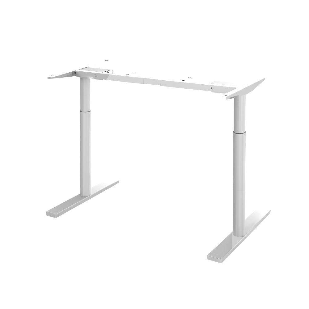 Artiss Standing Desk Frame Only Dual Motor Motorised Adjustable 125Kg Load White