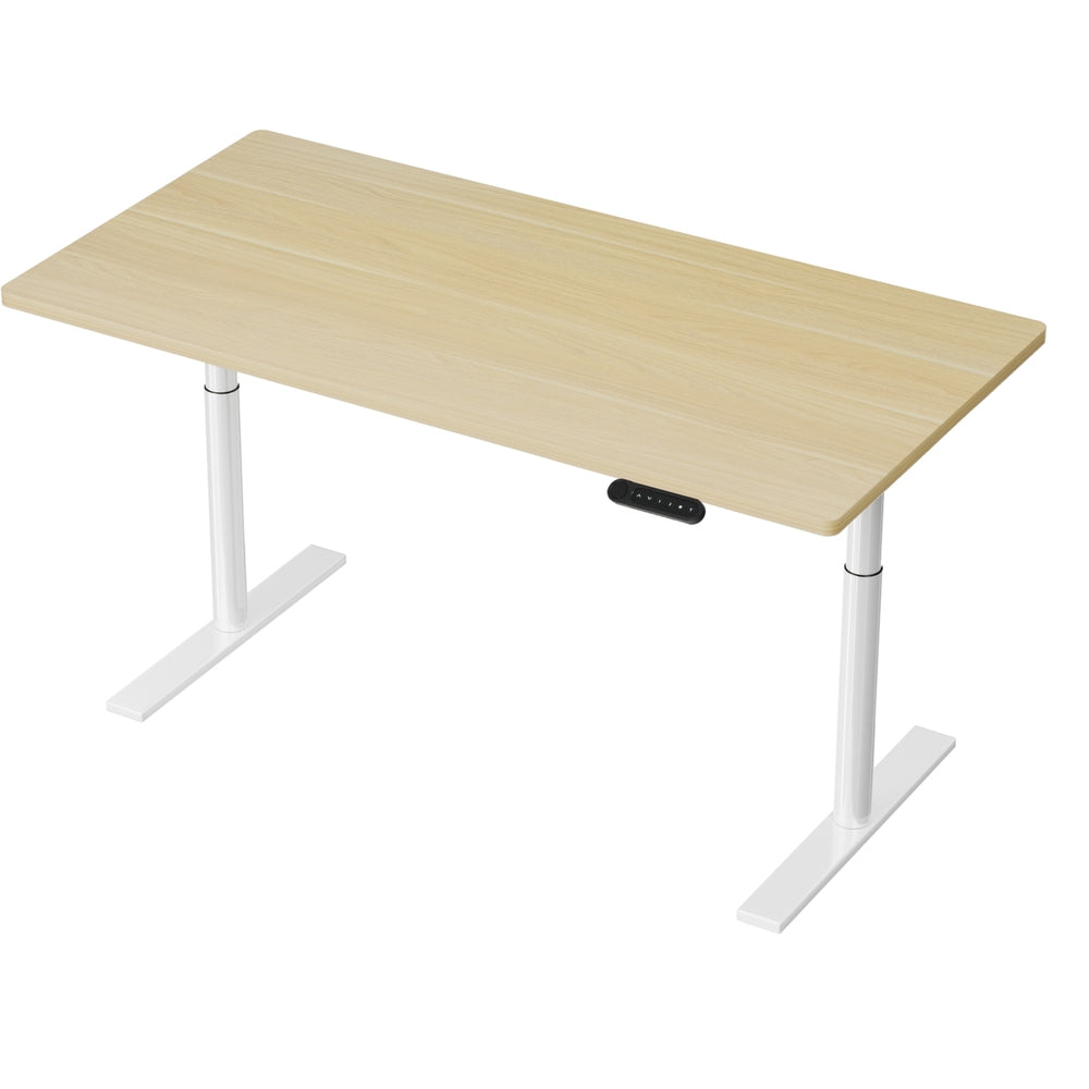 Artiss Standing Desk Motorised Electric Dual Motor 140cm White Oak