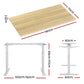 Artiss Standing Desk Motorised Electric Dual Motor 140cm White Oak