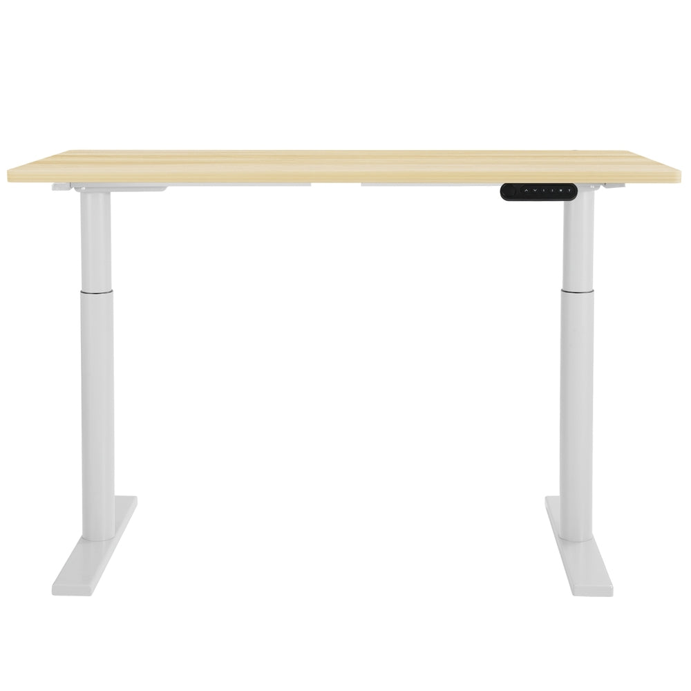 Artiss Standing Desk Motorised Electric Dual Motor 140cm White Oak