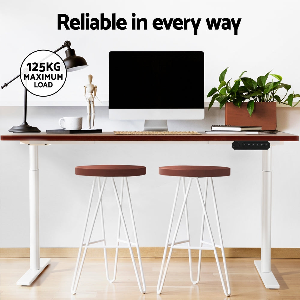 Artiss Standing Desk Motorised Electric Dual Motor 120cm Walnut