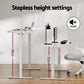 Artiss Electric Standing Desk 140cm Adjustable Height Motorised Home Office Desk White