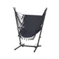 Hammock Chair Outdoor Camping Hanging with Stand 150x90cm - Grey
