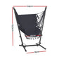 Hammock Chair Outdoor Camping Hanging with Stand 150x90cm - Grey