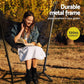 Hammock Chair Outdoor Camping Hanging with Stand 150x90cm - Grey