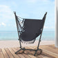 Hammock Chair Outdoor Camping Hanging with Stand 150x90cm - Grey