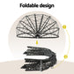 Outdoor Swing Chair 2 Seater with Stand Cushion Rattan Patio Furniture - Dark Grey
