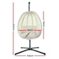 Connor Egg Swing Chair Single Hanging Pod with Stand - Cream