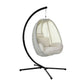 Bryce Egg Swing Chair Single Hanging Pod with Stand - Cream