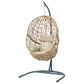 Outdoor Egg Swing Chair Wicker Rattan Furniture Pod Stand Cushion Yellow