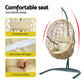 Outdoor Egg Swing Chair Wicker Rattan Furniture Pod Stand Cushion Yellow