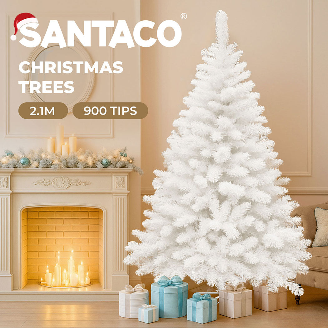 7ft 2.1m 900 Tips White Christmas Tree