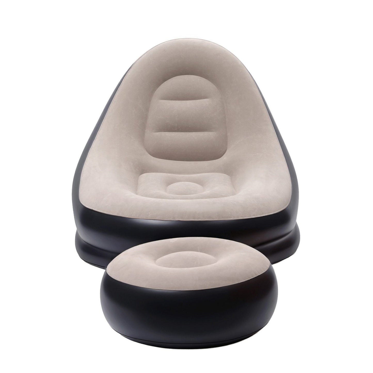Fenris Inflatable Chair with Ottoman Air Sofa Blow Up Air Chair for Camping with Pump - Coffee