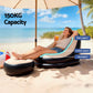 Fenris Inflatable Chair with Ottoman Air Sofa Blow Up Air Chair for Camping with Pump - Coffee