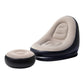Fenris Inflatable Chair with Ottoman Air Sofa Blow Up Air Chair for Camping with Pump - Coffee