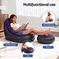 Inflatable Chair with Ottoman Air Sofa Blow Up Air Chair for Camping with Pump Purple