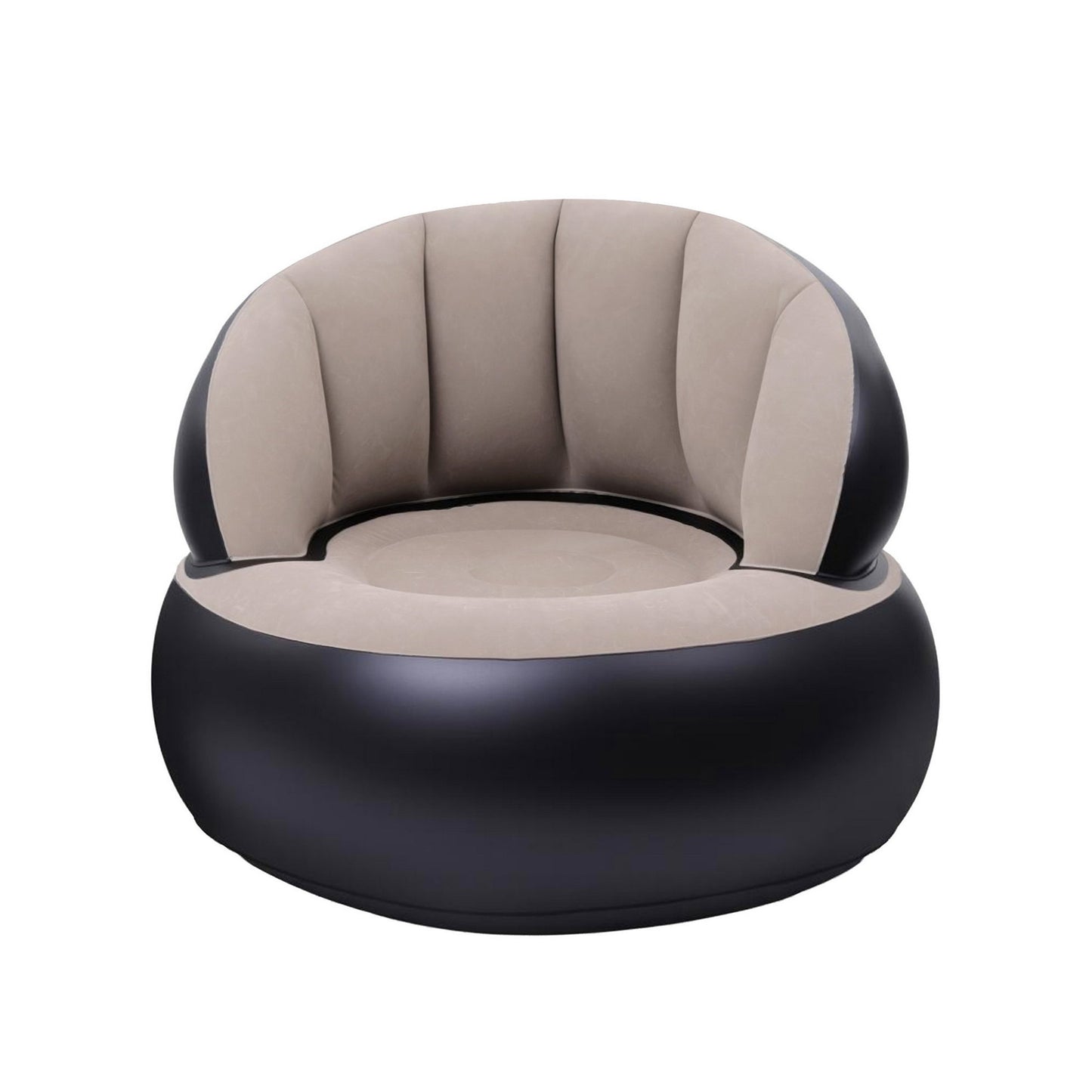 Kyria Inflatable Chair Blow Up Folding Air Chairs Sofa for Camping with Pump - Coffee