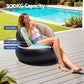 Kyria Inflatable Chair Blow Up Folding Air Chairs Sofa for Camping with Pump - Coffee