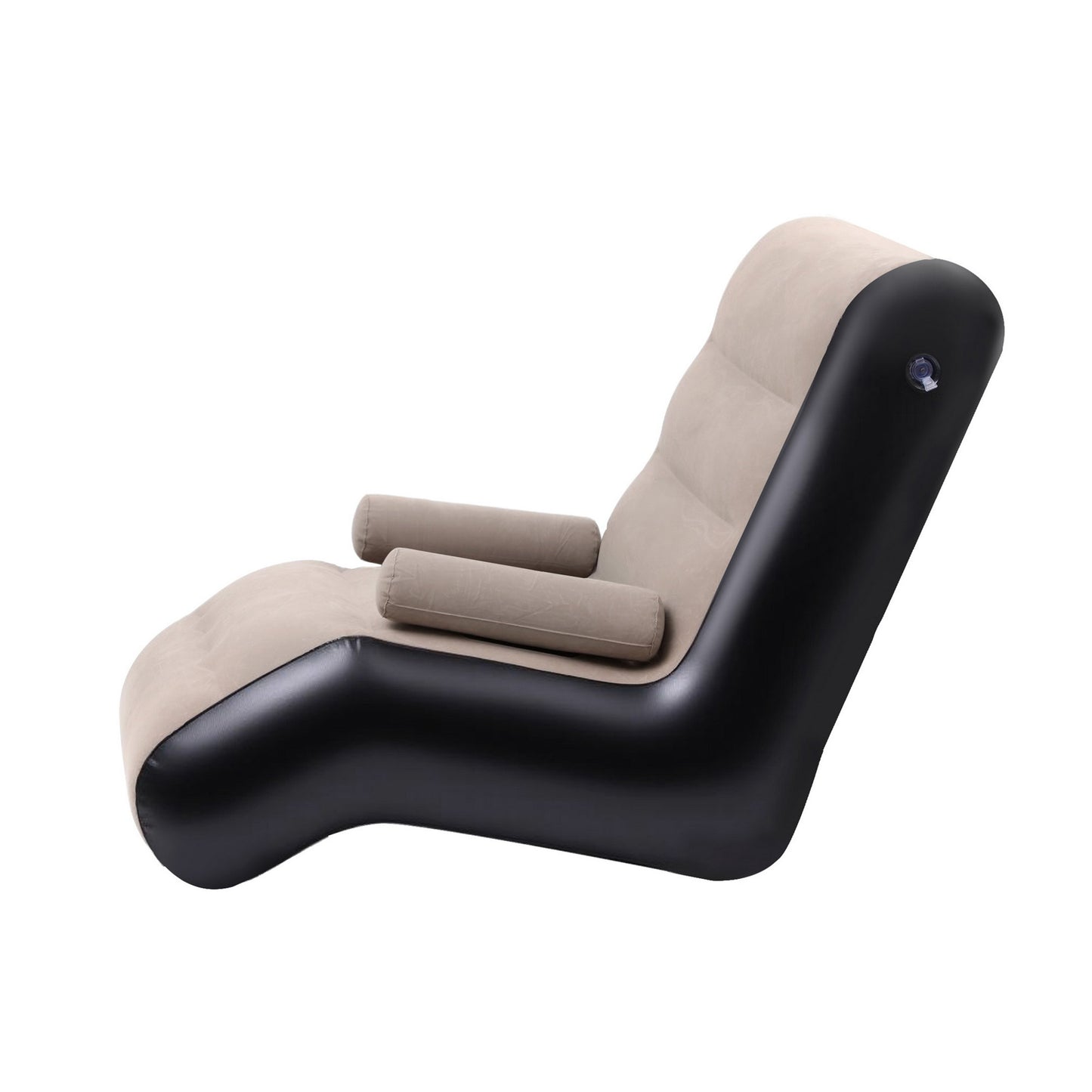 Kaizen Inflatable Chair Sun Lounger Blow Up Folding Air Chairs Sofa for Camping with Pump - Coffee