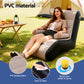 Kaizen Inflatable Chair Sun Lounger Blow Up Folding Air Chairs Sofa for Camping with Pump - Coffee