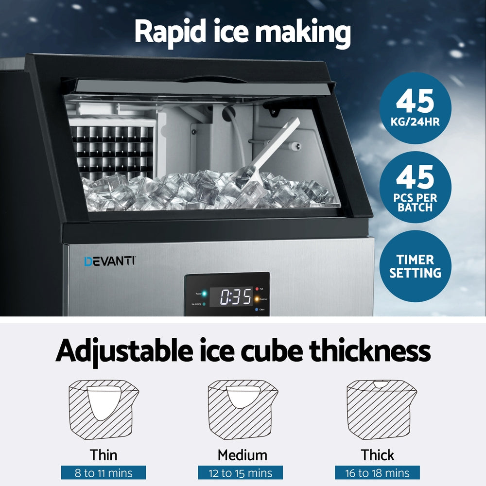 Devanti 45kg Ice Maker Commercial Machine