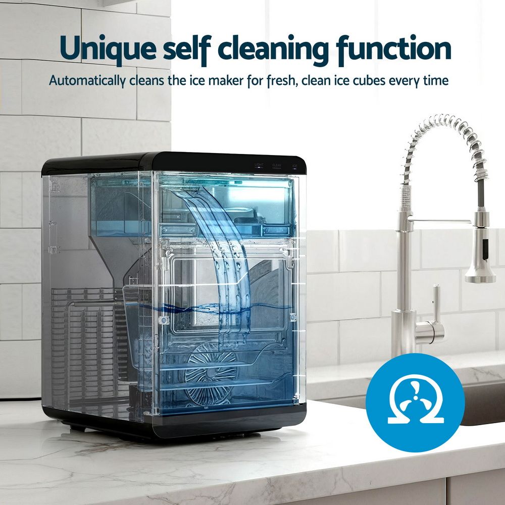 Devanti Ice Maker Machine 20kg Chewable Nugget Ice Countertop with Self Cleaning