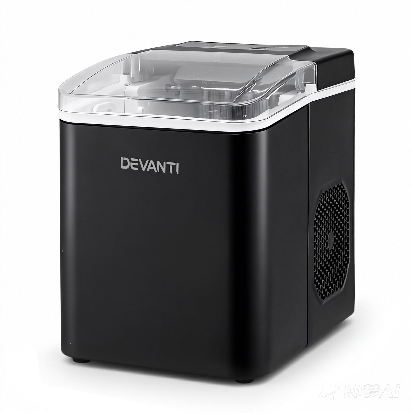 Devanti Ice Maker Machine Portable 12kg Countertop with Self Cleaning 1.2L Black