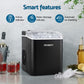 Devanti Ice Maker Machine Portable 12kg Countertop with Self Cleaning 1.2L Black