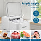 Devanti Ice Maker Machine Portable 12kg Countertop with Self Cleaning 1.2L White